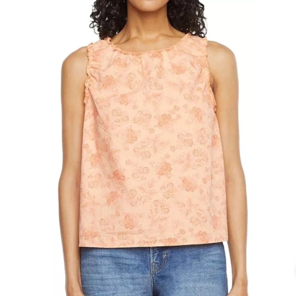 ANA Orange Floral Sleeveless, Fly Away Back Size XS